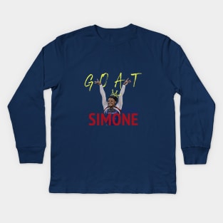 Simone Biles Goat Kids Long Sleeve T-Shirt